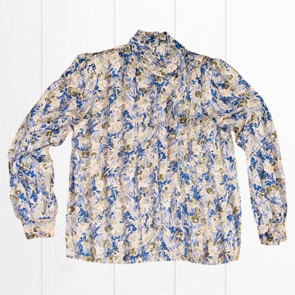 NICOLA Vintage Floral Blouse, Women's 12 - Picture 2 of 5